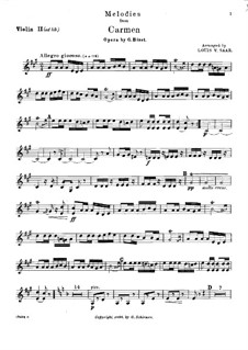 Ausgewählte Themen: Für Quintett – Violinstimme II by Georges Bizet