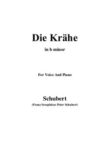 Nr.15 Die Krähe: For voice and piano (b minor) by Franz Schubert
