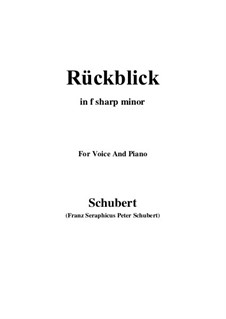 Nr.8 Rückblick: For voice and piano (f sharp minor) by Franz Schubert