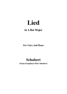 Lied für Stimme und Klavier, D.284: A flat Major by Franz Schubert