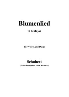 Blumenlied, D.431: E Major by Franz Schubert