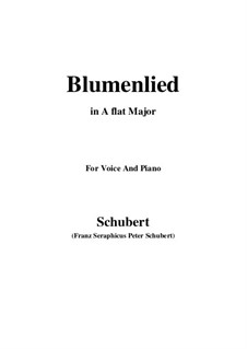 Blumenlied, D.431: A flat Major by Franz Schubert