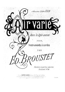 Air varié: Vollpartitur by Édouard Broustet