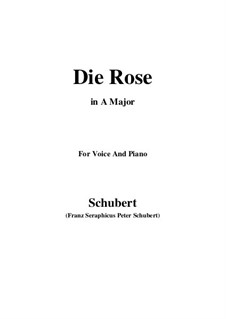 Die Rose, D.745 Op.73: Für Stimme und Klavier (A Major) by Franz Schubert