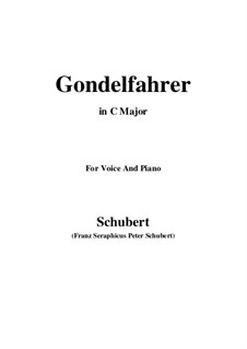 Gondelfahrer, D.808: C-Dur by Franz Schubert