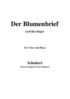 Der Blumenbrief, D.622: Für Stimme und Klavier (B Flat Major) by Franz Schubert