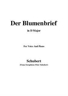 Der Blumenbrief, D.622: Für Stimme und Klavier (D Major) by Franz Schubert