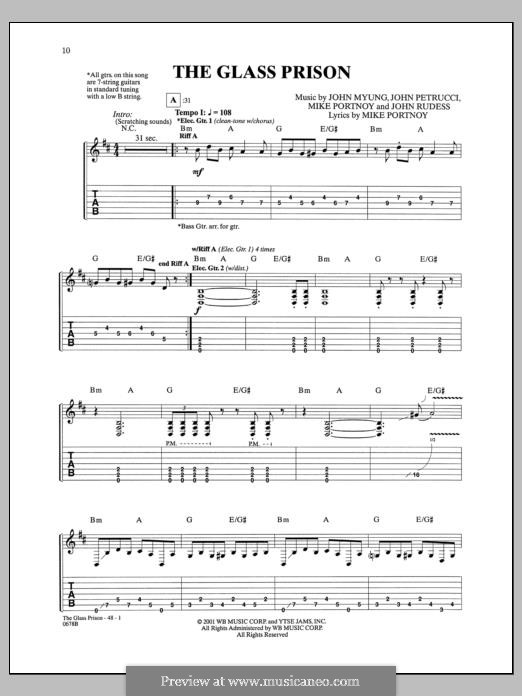 The Glass Prison (Dream Theater): Für Gitarre by Mike Portnoy, John Petrucci, John Myung, Jordan Rudess
