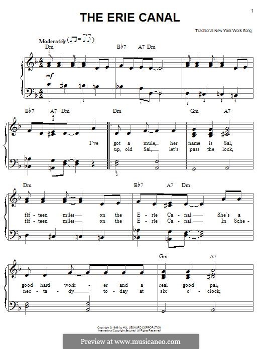 The Erie Canal: Für Klavier by folklore