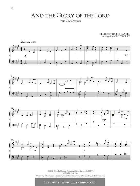 Nr.4 Denn die Herrlichkeit Gottes des Herrn: Für Klavier by Georg Friedrich Händel
