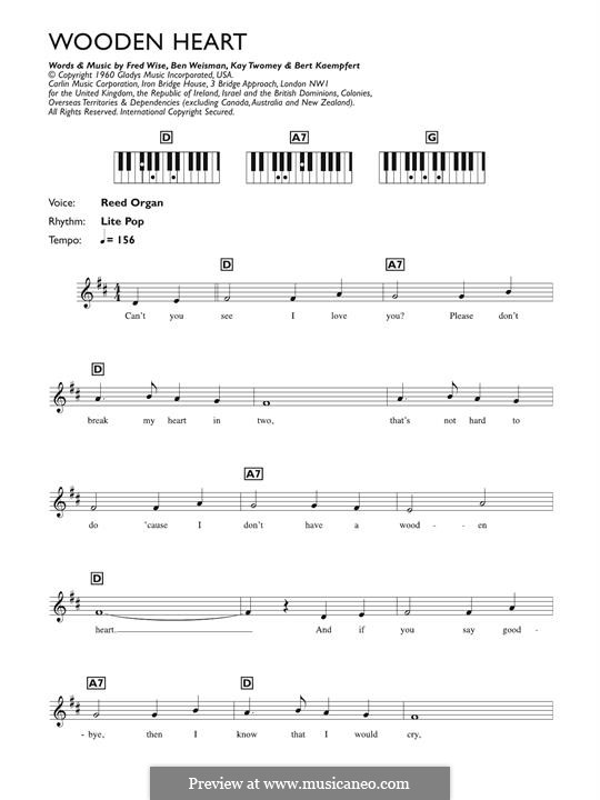 World We Knew (Over and Over): Melodische Linie by Ben Weisman, Bert Kaempfert, Fred Wise, Kay Twomey