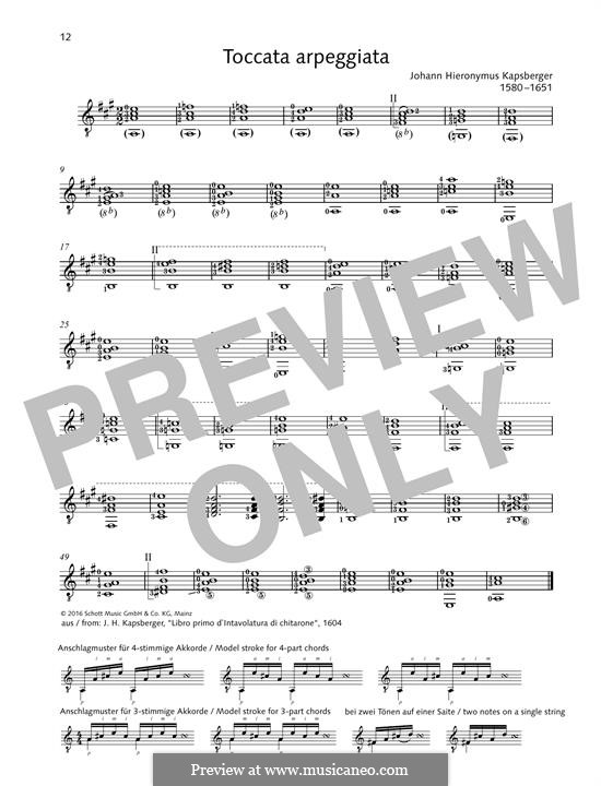 Toccata arpeggiata: Für Gitarre by Johann Kapsberger