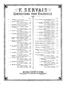 Fantasie und Variationen über 'Die Regimentstochter' von Donizetti, Op.16: Für Cello und Klavier by Adrien-François Servais