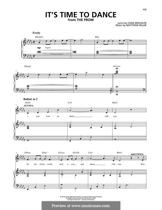 It's Time To Dance (from The Prom: A New Musical) von M. Sklar auf ...