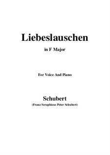 Des Fräuleins Liebeslauschen, D.698: Für Stimme und Klavier (F-Dur) by Franz Schubert
