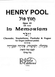 In Memoriam, Op.15, 15a: Für Orgel (or Harmonium) by Henry Pool