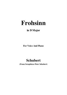 Frohsinn, D.520: D Major by Franz Schubert