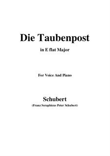 Nr.14 Die Taubenpost: Für Stimme und Klavier (E Flat Major) by Franz Schubert