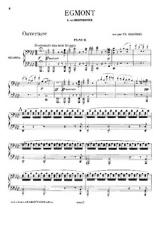 Egmont, Op.84: Ouvertüre, für zwei Klaviere, achthändig – Klavierstimme II by Ludwig van Beethoven