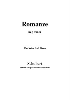 Romanze from opera Der haüsliche Krieg: G minor by Franz Schubert