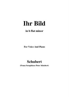 Nr.9 Ihr Bild: For voice and piano (b flat minor) by Franz Schubert