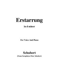 Nr.4 Erstarrung: For voice and piano (d minor) by Franz Schubert