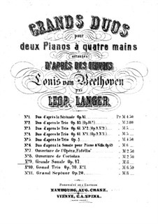 Sonate für Violine und Klavier Nr.9 'Kreutzer', Op.47: Version für zwei Klaviere, vierhändig – Klavierstimme I by Ludwig van Beethoven