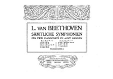 Vollständiger Satz: Version für zwei Klaviere, achthändig – Klavierstimme I by Ludwig van Beethoven