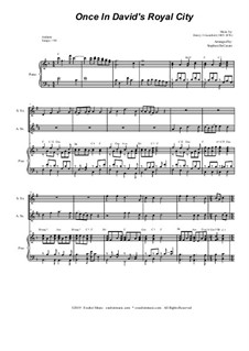 Einst in der königlichen Stadt David: Duet for soprano, alto saxophone and piano by Henry John Gauntlett