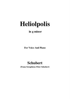 Aus 'Heliopolis' I, D.753 Op.65 No.3: Für Stimme und Klavier (G minor) by Franz Schubert
