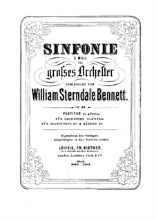 Sinfonie in g-moll, Op.43: Sinfonie in g-moll by William Sterndale Bennett