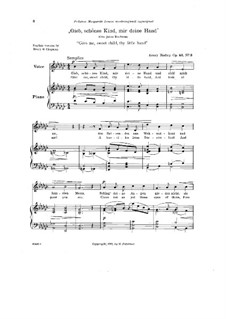 Gieb, schönes Kind, mir deine Hand, Op.42 No.3: Gieb, schönes Kind, mir deine Hand by Henry Kimball Hadley