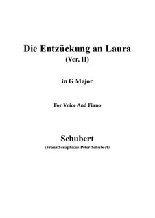 Die Entzückung an Laura, D.390: G Major by Franz Schubert