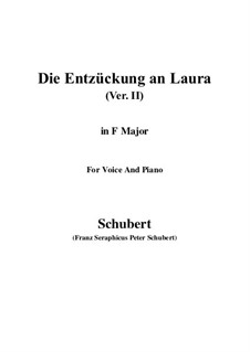 Die Entzückung an Laura, D.390: F-Dur by Franz Schubert