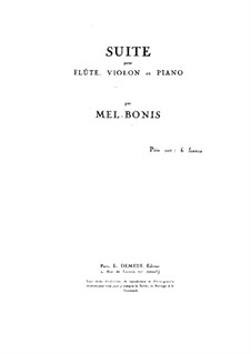 Suite für Flöte, Violine und Klavier: Vollpartitur by Mel Bonis