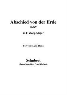 Abschied von der Erde, D.829: C sharp Major by Franz Schubert