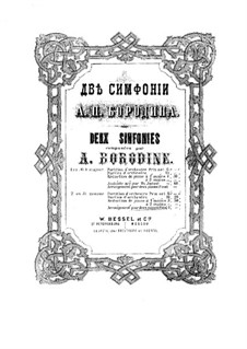 Sinfonie Nr.2 in h-Moll: Für zwei Klaviere, vierhändig – Klavierstimme II by Alexander Porfiryevich Borodin