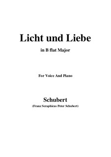 Licht und Liebe (Nachtgesang), D.352: B flat Major by Franz Schubert