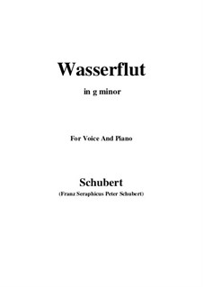Nr.6 Wasserflut: Für Stimme und Klavier (G minor) by Franz Schubert