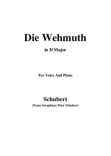 Die Wehmuth: D Major by Franz Schubert