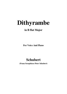 Dithyrambe, D.801 Op.60 No.2: Für Stimme und Klavier (B Flat Major) by Franz Schubert