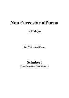 Vier Canzonen für Stimme und Klavier, D.688: No.1 Non t'accostar all'urna (E Major) by Franz Schubert