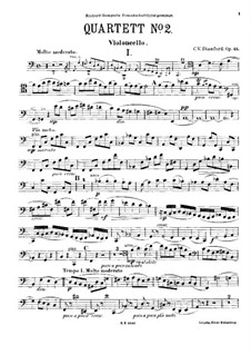 Streichquartett Nr.2 in a-Moll, Op.45: Cellostimme by Charles Villiers Stanford