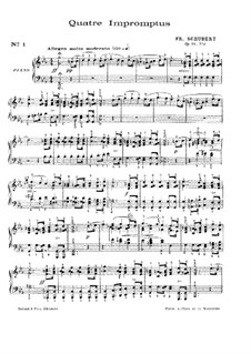 Vier Impromptus für Klavier, D.899 Op.90: Vollsammlung by Franz Schubert