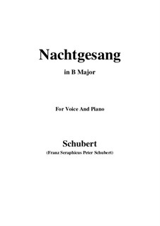Nachtgesang, D.119: B Major by Franz Schubert