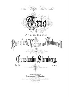 Klaviertrio Nr.2 in fis-Moll, Op.79: Vollpartitur by Constantin Sternberg