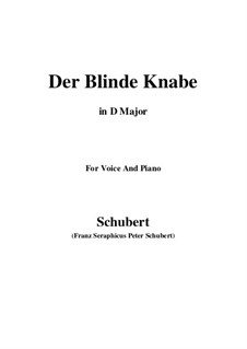 Der blinde Knabe, D.833 Op.101 No.2: Für Stimme und Klavier (D Major) by Franz Schubert