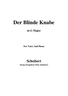 Der blinde Knabe, D.833 Op.101 No.2: Für Stimme und Klavier (G Major) by Franz Schubert