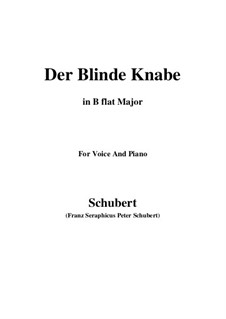 Der blinde Knabe, D.833 Op.101 No.2: Für Stimme und Klavier (B Flat Major) by Franz Schubert