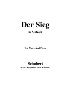 Der Sieg, D.805: A-Dur by Franz Schubert